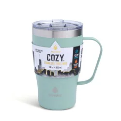 Manna Cozy Stainless Steel Coffee Mug - Green Powder Coat