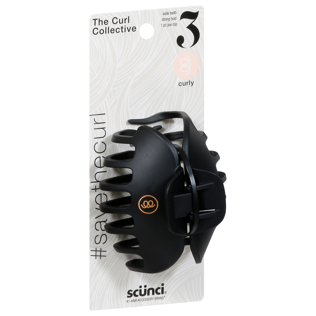 slide 1 of 11, scünci The Curl Collective Wide Teeth Curly 3 Jaw Clip 1 ea, 1 ct