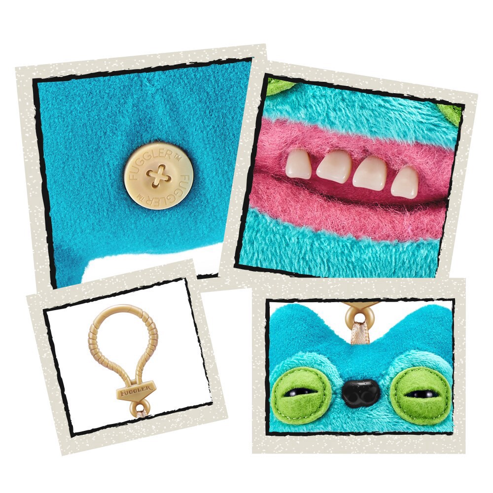 slide 3 of 6, Zuru Fuggle Key Rings® 5-inch Assortment Series 5 Greedy Grinner - Teal, 1 ct
