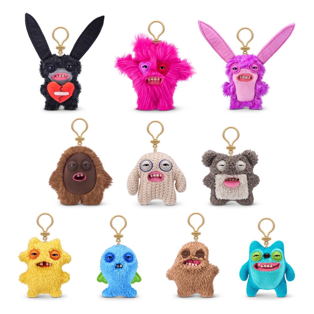 slide 4 of 6, Zuru Fuggle Key Rings® 5-inch Assortment Series 5 Greedy Grinner - Teal, 1 ct