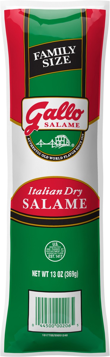 slide 6 of 8, Gallo Salame Italian Dry Salami Chub Deli Lunch Meat, Family Size, 13 oz, 