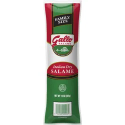 Gallo Salame Italian Dry Salami Chub Deli Lunch Meat, Family Size, 13 oz