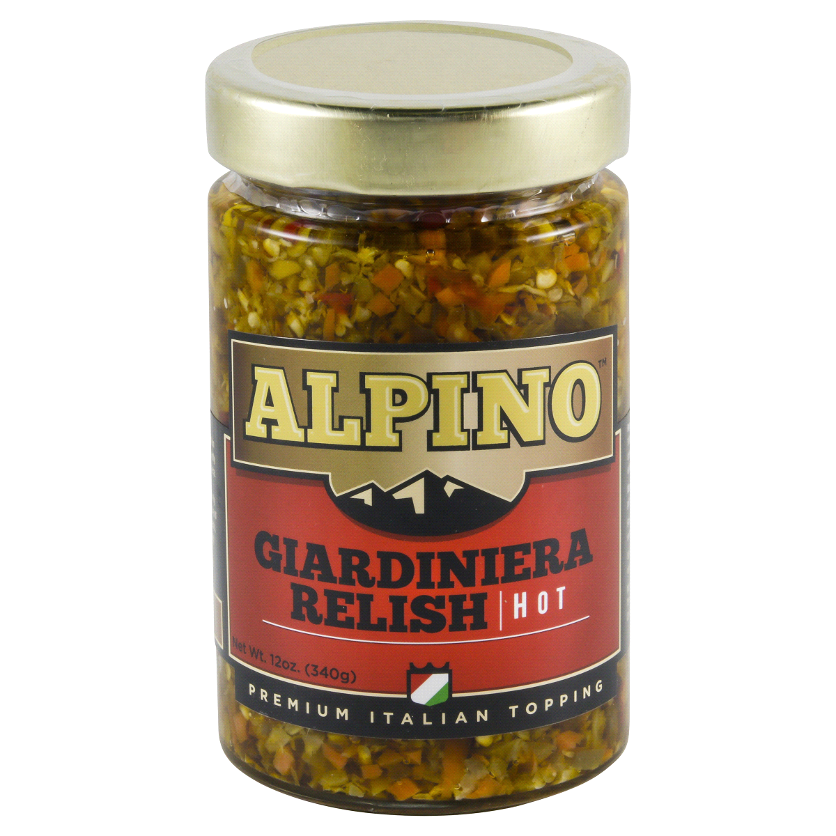 slide 1 of 4, Alpino Giardiniera Hot Relish, 12 oz