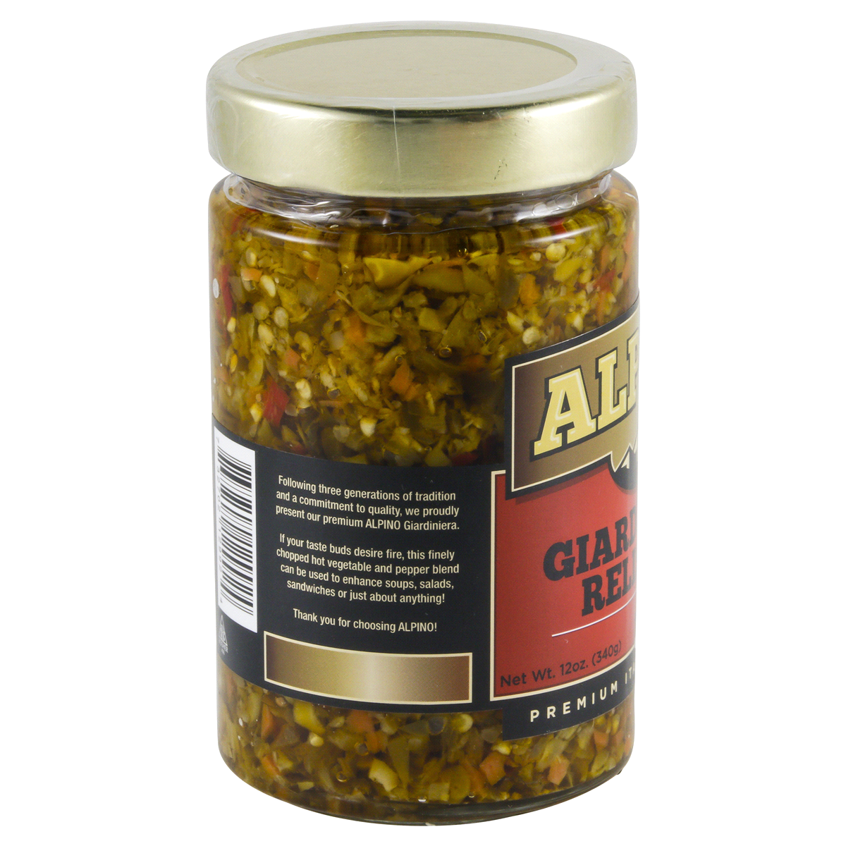 slide 3 of 4, Alpino Giardiniera Hot Relish, 12 oz