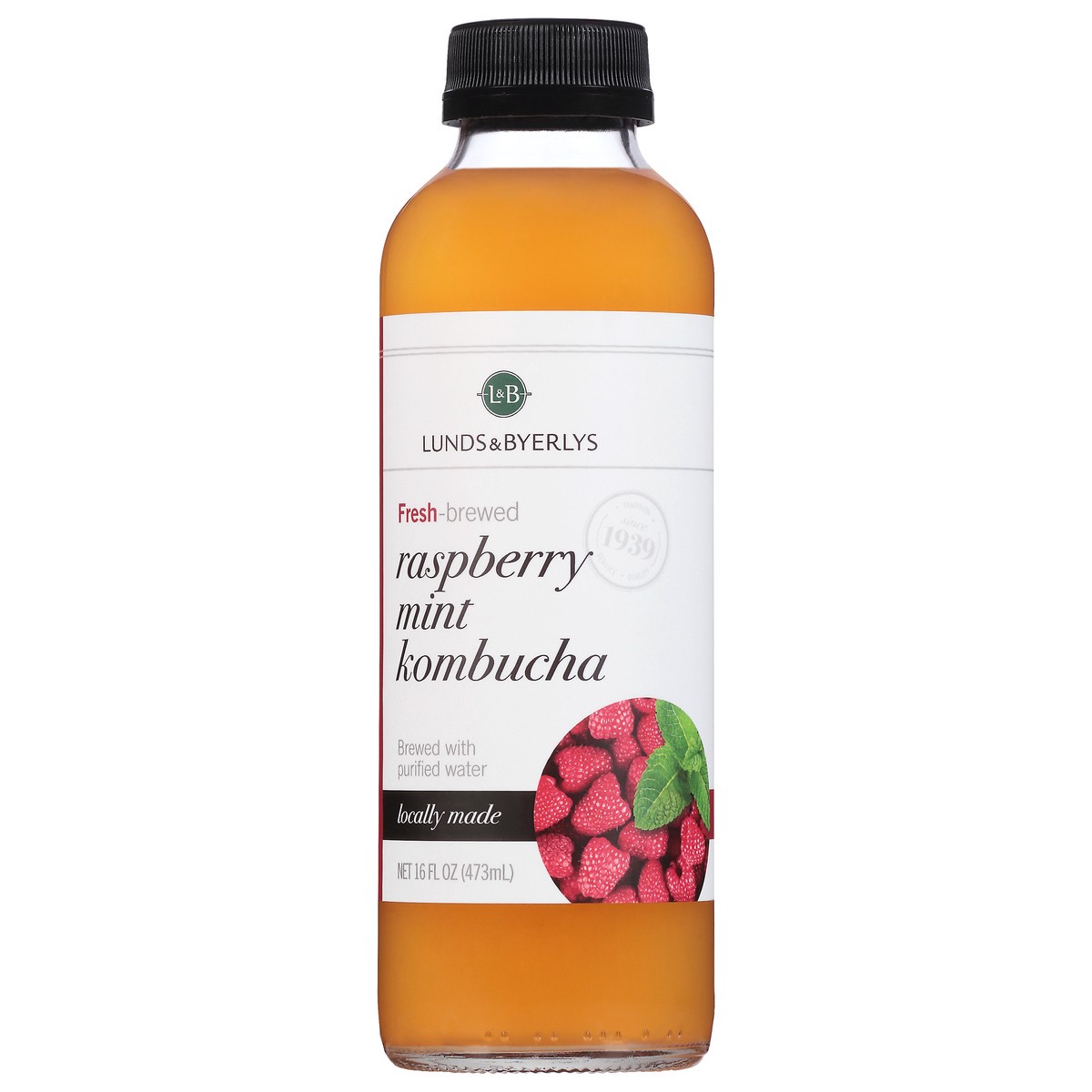 slide 7 of 9, Lunds & Byerlys Raspberry Mint Kombucha 16 fl oz, 16 fl oz