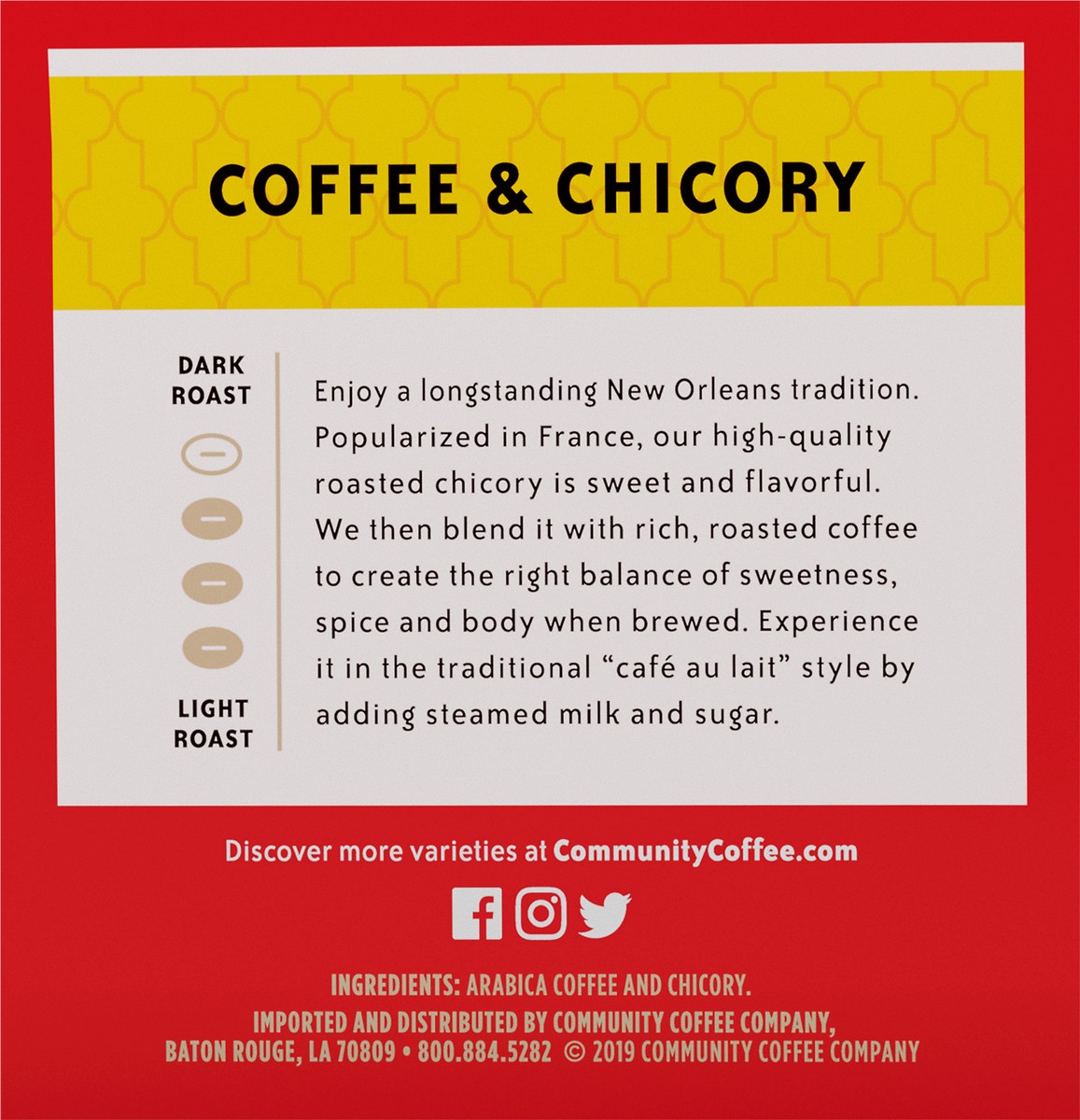 slide 5 of 13, Community Coffee Coffee and Chicory Medium-Dark Roast Single Serve 12 ct Box, 12 ct
