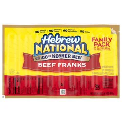 Hebrew National Beef Franks, 34.1 oz., 20 Count Pack
