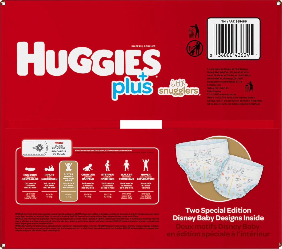 slide 2 of 10, Huggies Little Snugglers Plus Baby Diapers Size 2, 174 ct