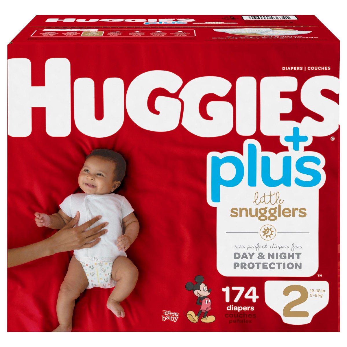 slide 1 of 10, Huggies Little Snugglers Plus Baby Diapers Size 2, 174 ct