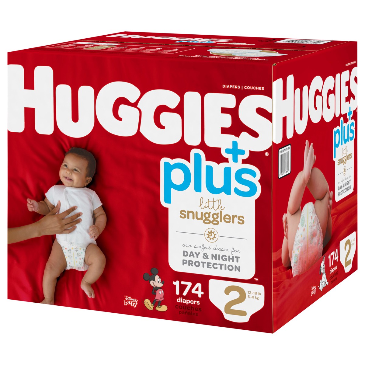 slide 6 of 10, Huggies Little Snugglers Plus Baby Diapers Size 2, 174 ct