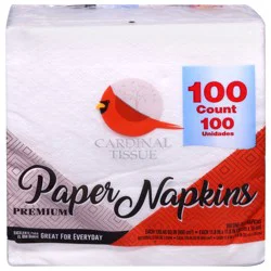 Cardinal Tissue One-Ply Paper Napkins 100 Each