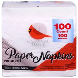 Cardinal Tissue One-Ply Paper Napkins 100 Each