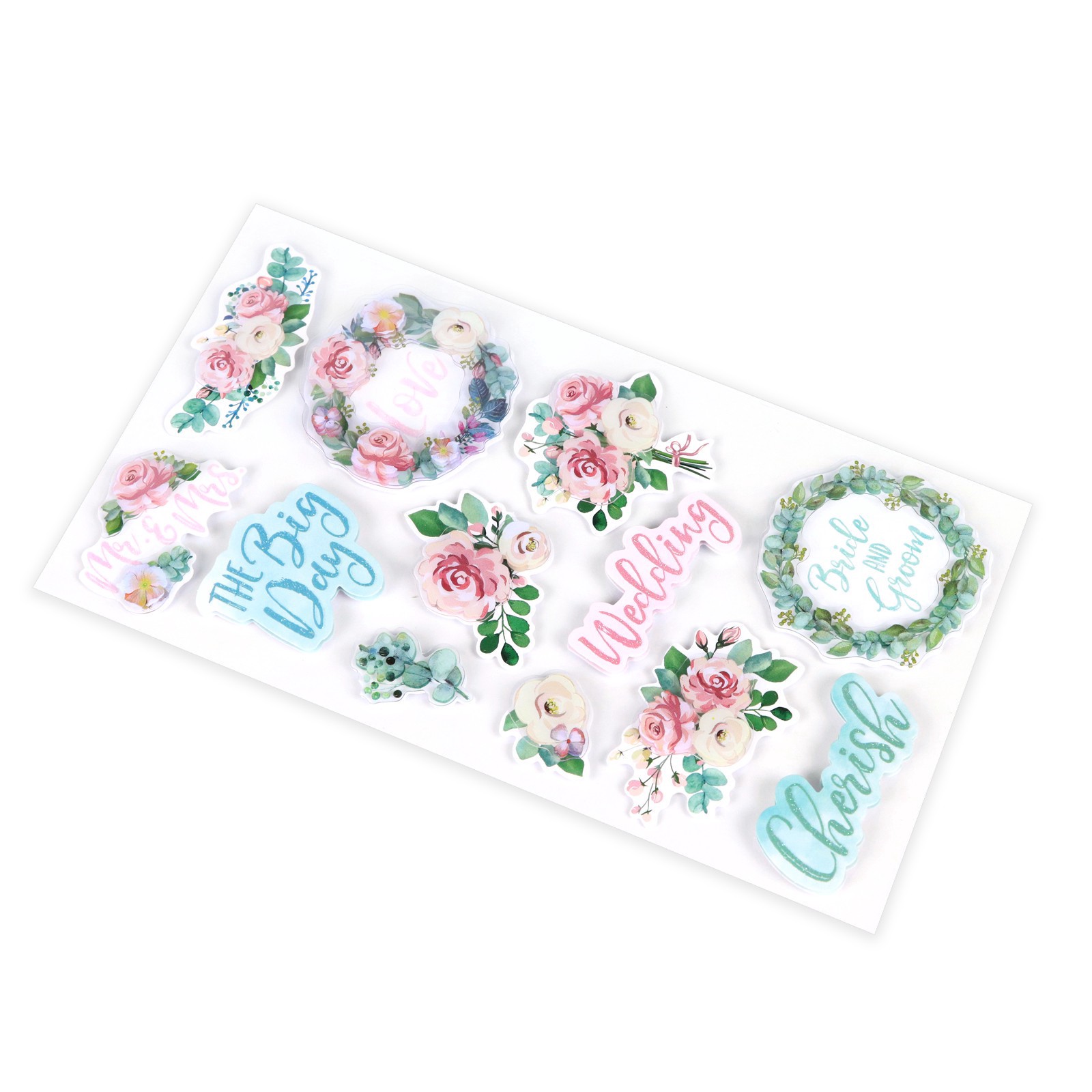 slide 2 of 5, Wedding Sentiments Dimensional Stickers By Recollections, 3.88 in x 7 in