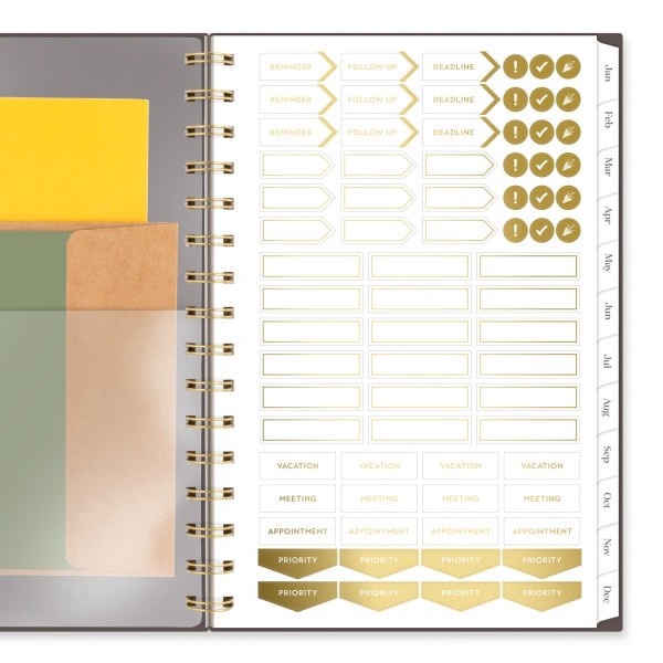 slide 9 of 9, 2025 Cambridge Workstyle Focus Weekly/Monthly Planner, 5-1/2"" X 8-1/2"", Java, January To December, 1606-200-04, 1 ct