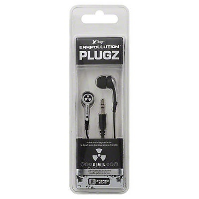 slide 1 of 1, iFrogz Ear Pollution Plugz Silver Earbuds, 1 ct