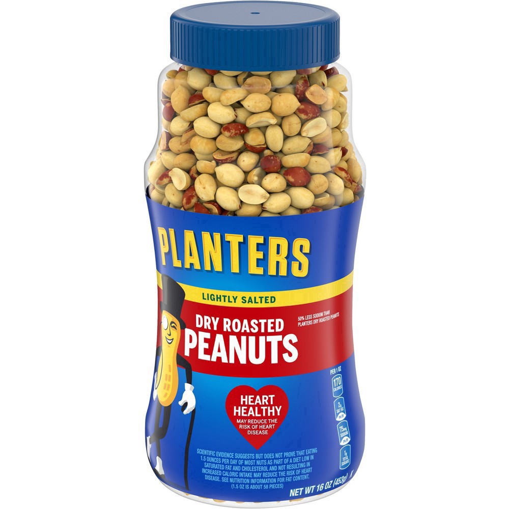 slide 20 of 94, Planters Dry Roasted Lightly Salted Peanuts 16 oz, 16 oz