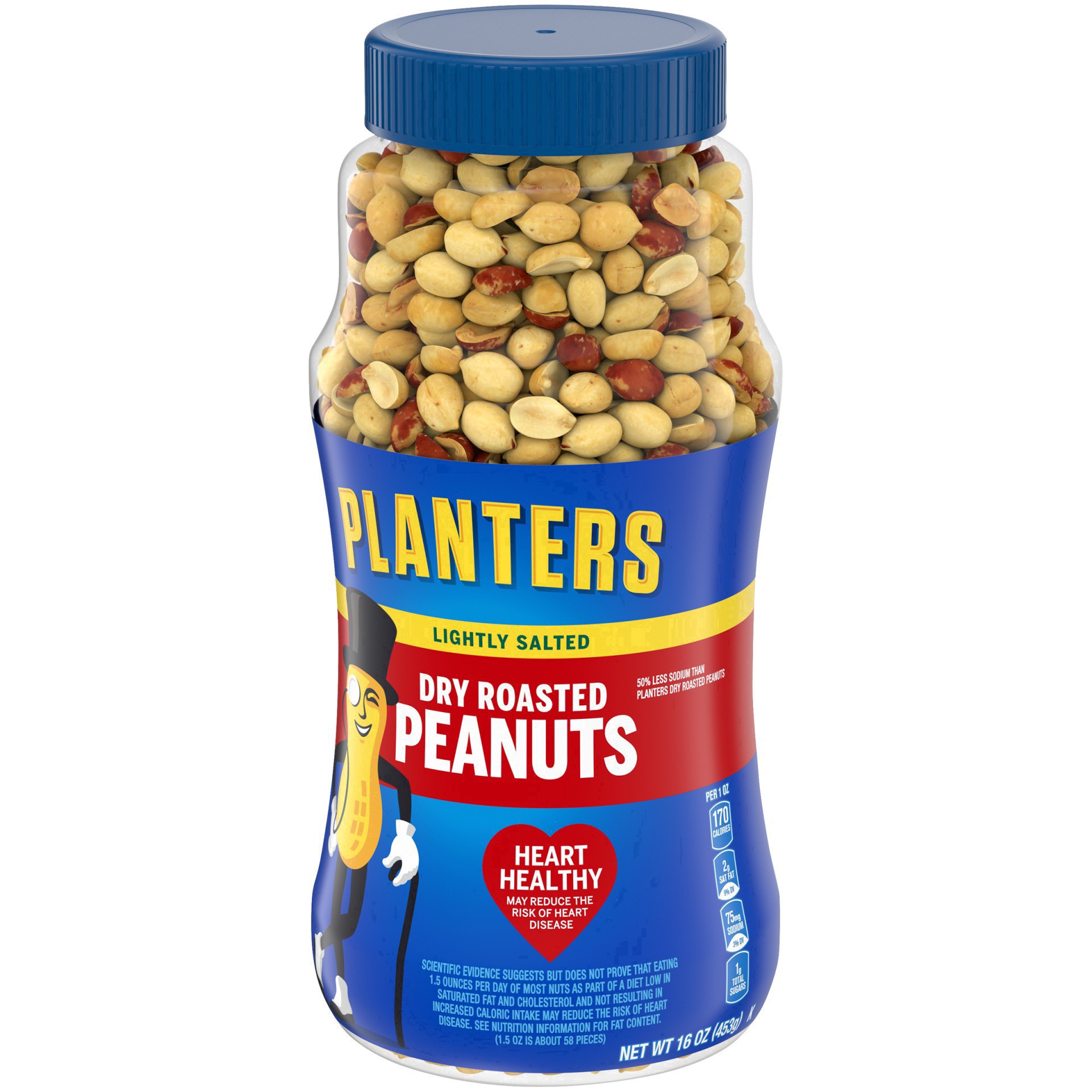 slide 28 of 94, Planters Dry Roasted Lightly Salted Peanuts 16 oz, 16 oz