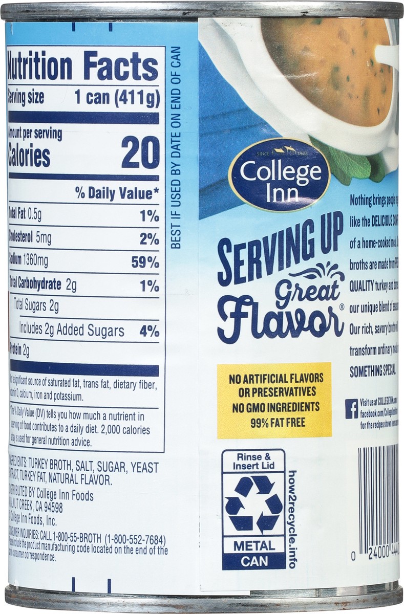 slide 8 of 9, College Inn Turkey Broth 14.5 oz, 14.5 oz