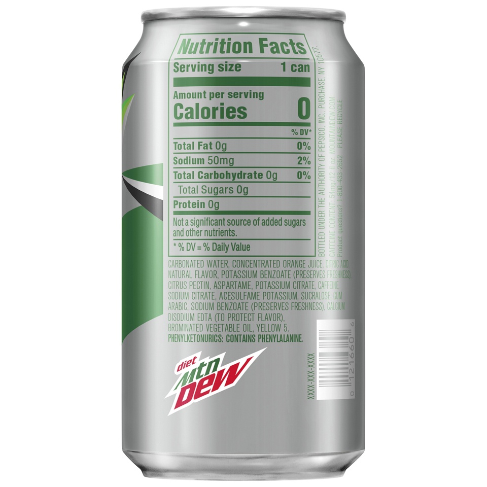 Diet Mountain Dew Soda 6 ct; 12 fl oz | Shipt