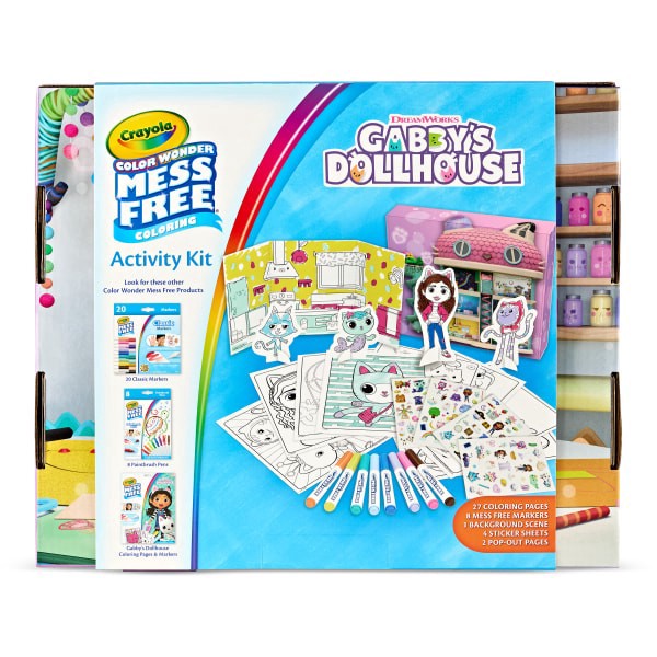 slide 2 of 7, Crayola Paper Color Wonder Activity Kit, 8"" X 10"", Gabby's Dollhouse, 1 ct