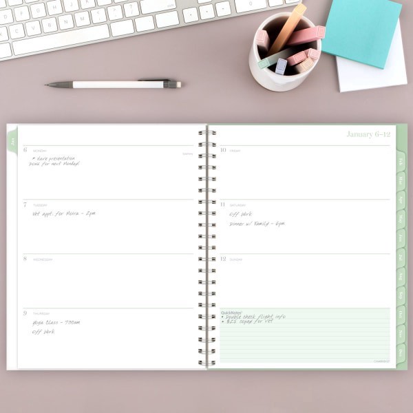 slide 4 of 9, 2025 Cambridge Weekly/Monthly Planner, 8-1/2"" X 11"", Ombre, January To December, 1 ct