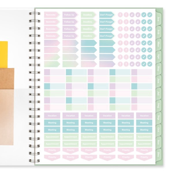 slide 6 of 9, 2025 Cambridge Weekly/Monthly Planner, 8-1/2"" X 11"", Ombre, January To December, 1 ct