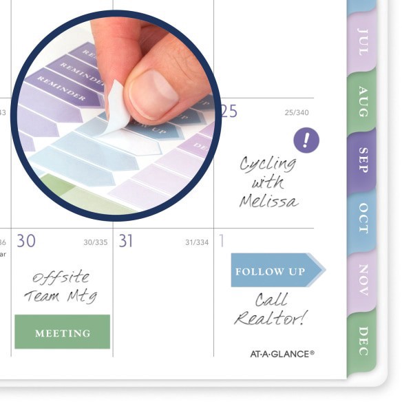 slide 2 of 9, 2025-2026 At-A-Glance Badge 13-Month Weekly/Monthly Planner, 5-1/2"" X 8-1/2"", Floral, January To January, 1722F-200, 1 ct