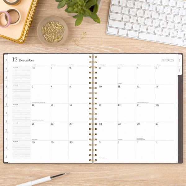 slide 6 of 9, 2025 Cambridge Workstyle Focus Weekly/Monthly Planner, 8-1/2"" X 11"", Java, January To December, 1606-905-04, 1 ct
