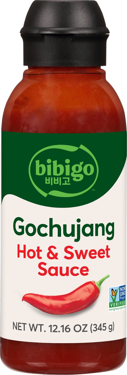 slide 11 of 13, Bibigo Korean-Style Hot & Sweet Gochujang Sauce, 12.16 oz