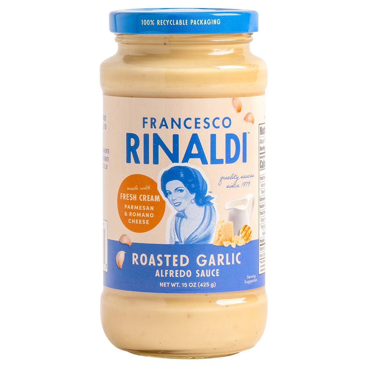 slide 6 of 10, Francesco Rinaldi Roasted Garlic Alfredo Sauce 15 oz, 15 oz