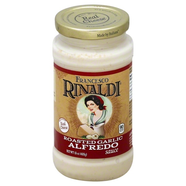slide 1 of 1, Francesco Rinaldi Roasted Garlic Alfredo Sauce, 15 oz