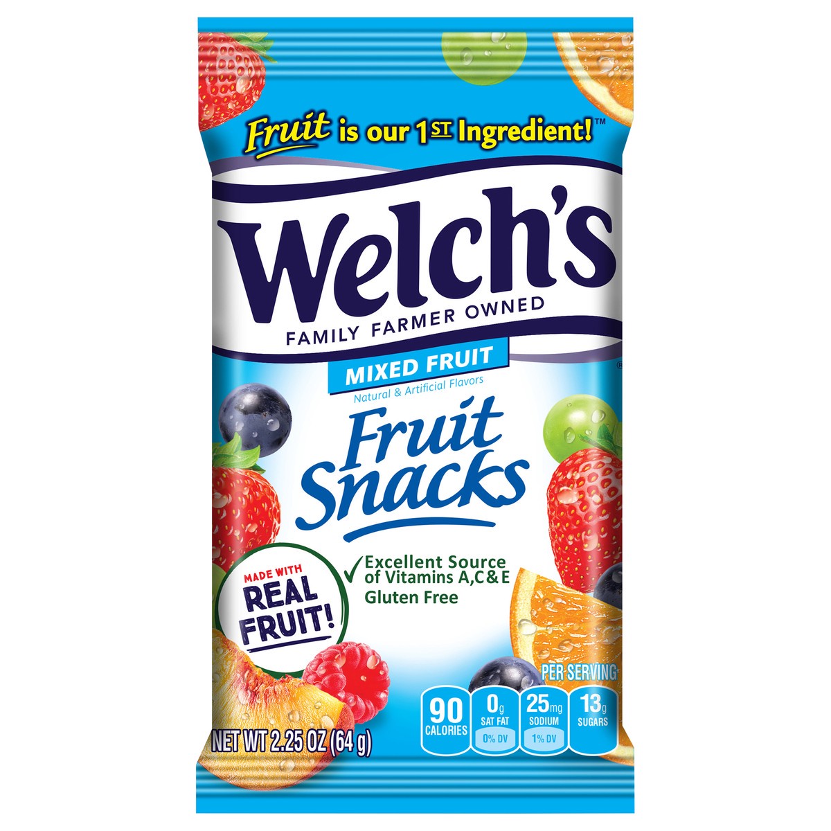 slide 1 of 9, Welch's Mixed Fruit Fruit Snacks 2.25oz, 2.25 oz