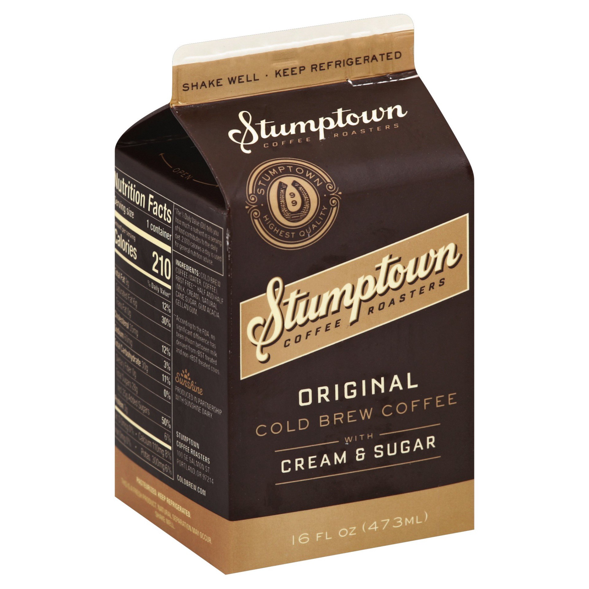 slide 1 of 4, Stumptown Coffee Stumptown Original Cold Brew Coffee With Cream And Sugar - 10 fl oz, 10 oz