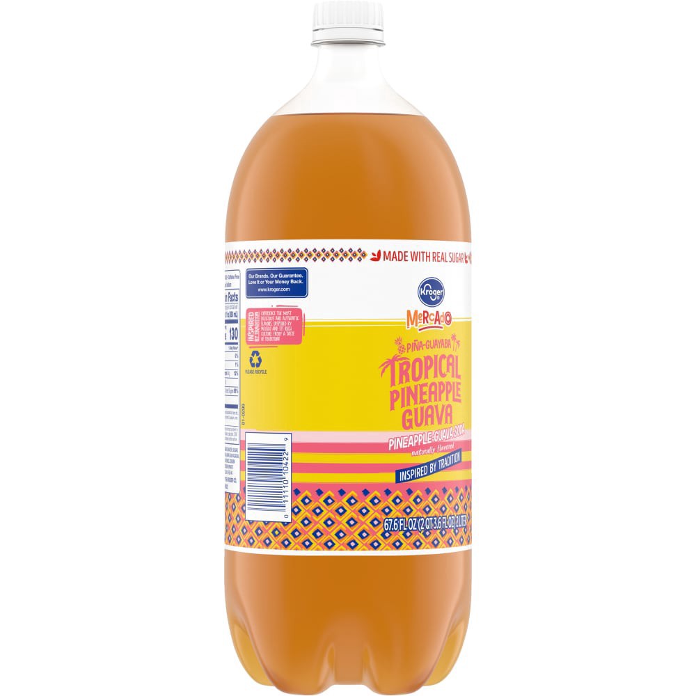 slide 4 of 4, Kroger Mercado Tropical Pineapple Guava Soda- 2 liter, 2 liter