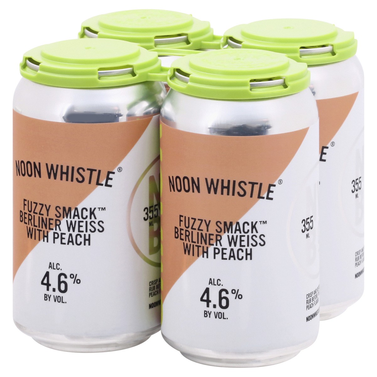 slide 7 of 9, Noon Whistle Brewery, Fuzzy Smack Berliner Weiss With Peach 4Pk, 1 ct