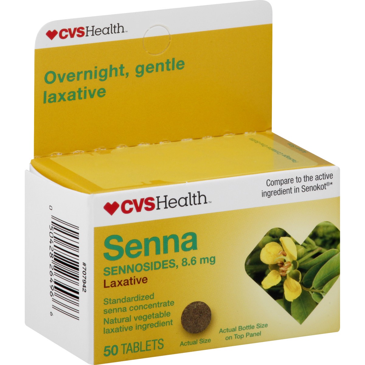 slide 9 of 10, CVS Health Senna Laxative Tablets, 50 Ct, 1 ct