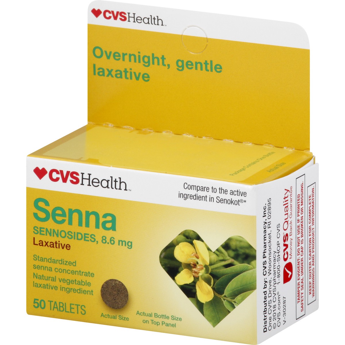 slide 3 of 10, CVS Health Senna Laxative Tablets, 50 Ct, 1 ct