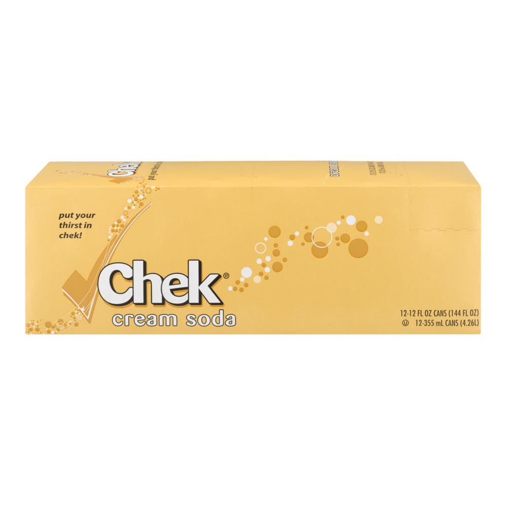 slide 1 of 1, Chek Cream Soda, 12 ct; 12 oz