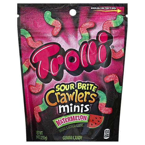 slide 1 of 1, Trolli Sour Brite Crawlers Minis Watermelon - Each, 1 ct