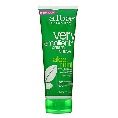 slide 1 of 1, Alba Botanica Aloe Mint Very Emollient Shave Cream, 8 oz