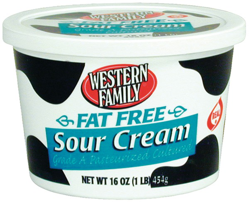 slide 1 of 1, Western Family Fat Free Sour Cream, 16 oz