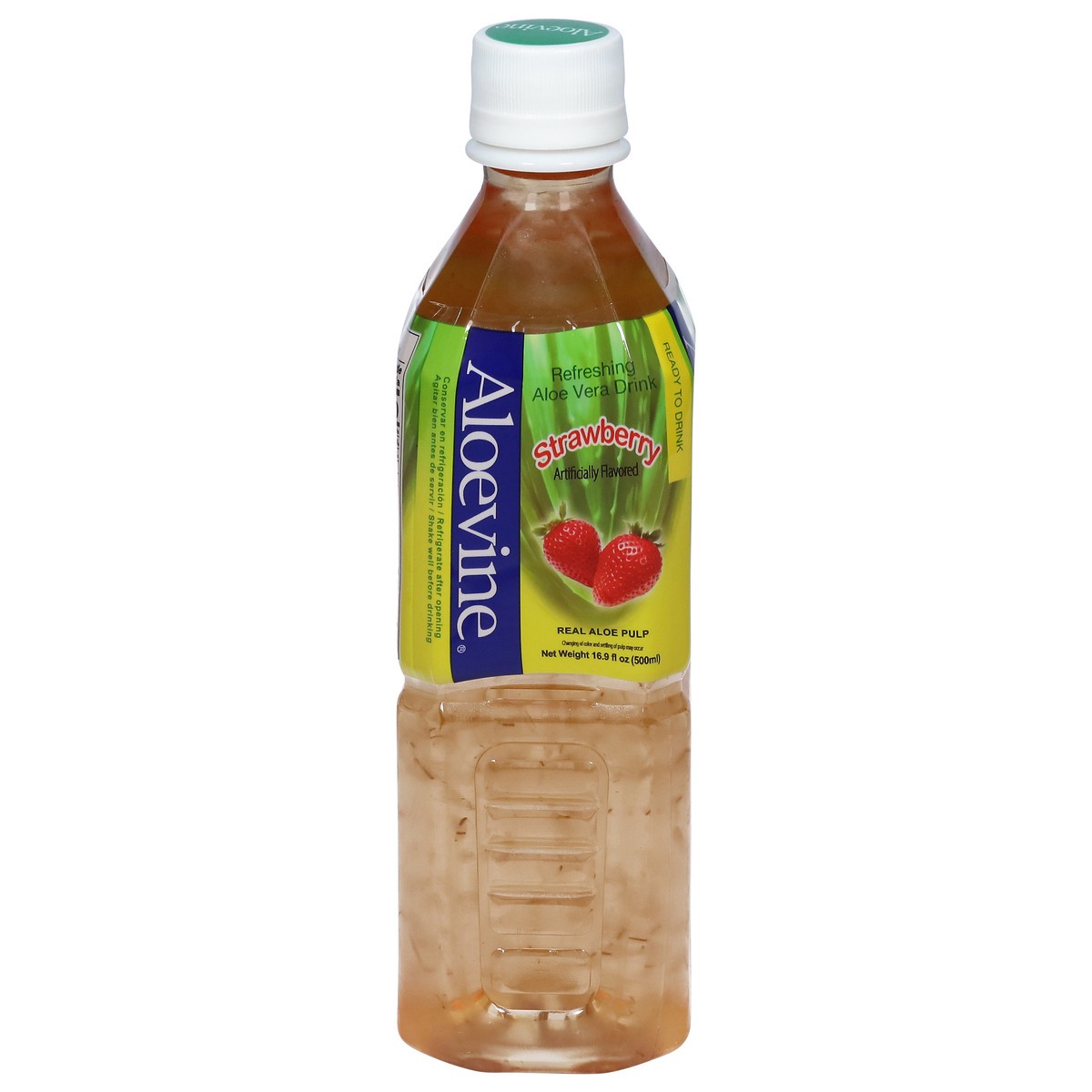 slide 9 of 14, Aloevine Refreshing Strawberry Aloe Vera Drink 16.9 fl oz, 16.9 fl oz