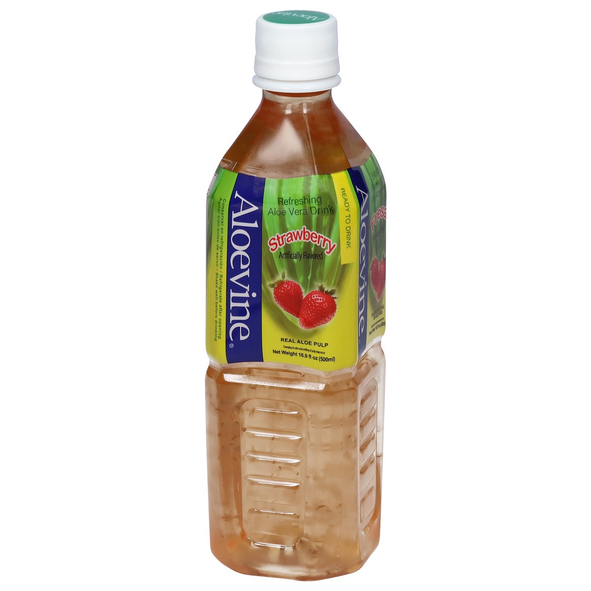 slide 8 of 14, Aloevine Refreshing Strawberry Aloe Vera Drink 16.9 fl oz, 16.9 fl oz