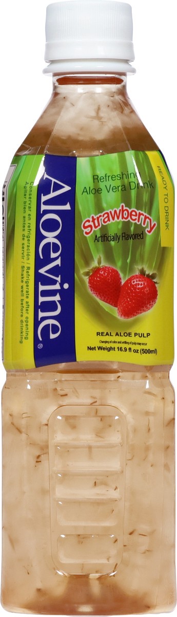 slide 2 of 14, Aloevine Refreshing Strawberry Aloe Vera Drink 16.9 fl oz, 16.9 fl oz