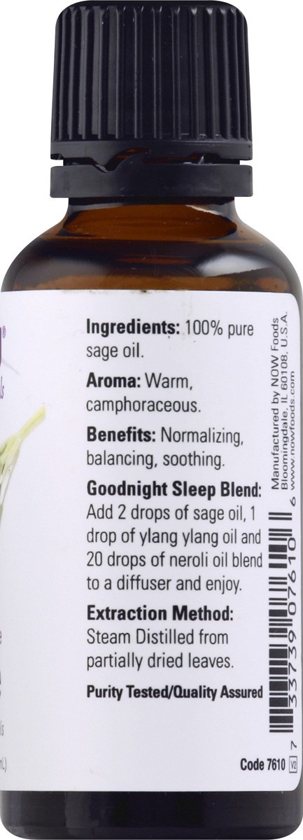 slide 5 of 7, NOW Sage Oil - 1 fl. oz., 1 fl oz