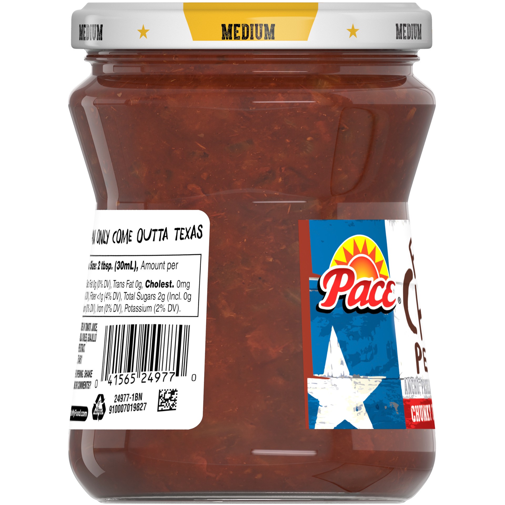 slide 4 of 5, Pace Medium Chunky Texas Four Chile Pepper Salsa 15 oz, 15 oz