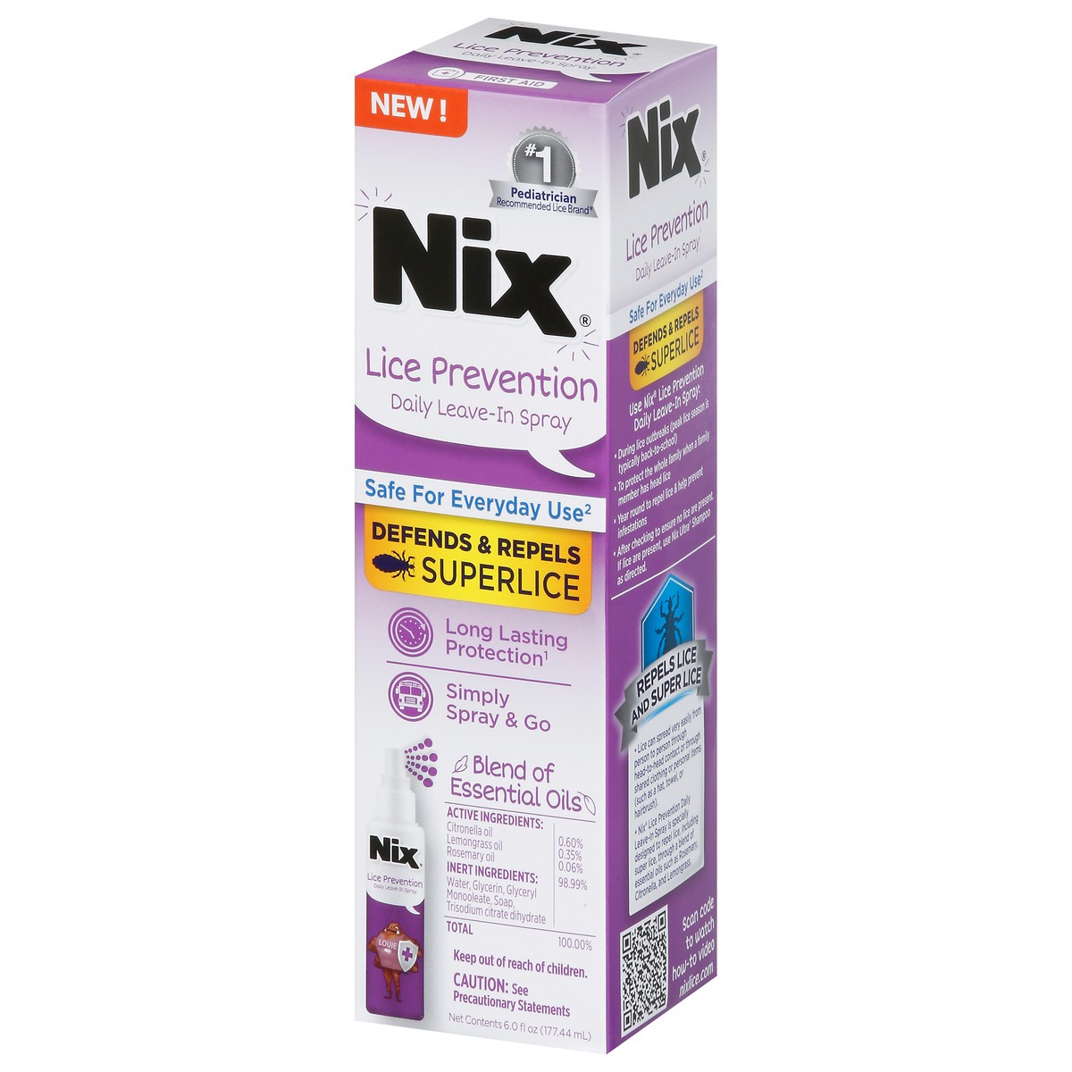 slide 10 of 14, Nix Lice Prevention Daily Leave-In Spray 6 fl oz, 6 fl oz