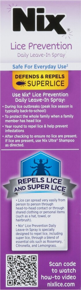 slide 3 of 6, Nix Lice Prevention Daily Leave-In Spray 6 fl oz, 6 fl oz