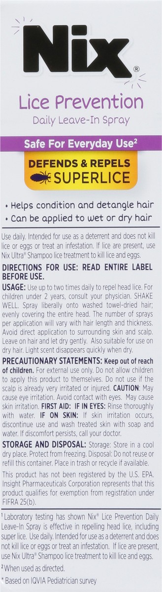 slide 8 of 14, Nix Lice Prevention Daily Leave-In Spray 6 fl oz, 6 fl oz