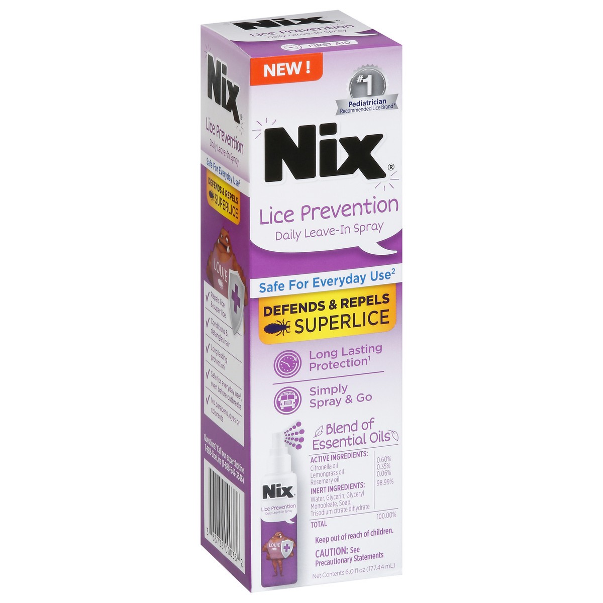 slide 5 of 14, Nix Lice Prevention Daily Leave-In Spray 6 fl oz, 6 fl oz